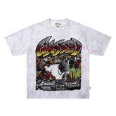 BKYS Vintage Star Rhinestone Portrait Streetwear Oversized Tee