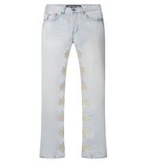 Lost Shdws Studded Denim Pants Blue/Bone