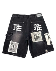Mixed Emotions AI Denim Shorts Black