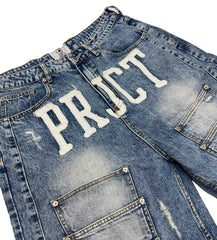 Project Capri Triple Pocket Jorts Blue