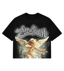 Mixed Emotions Cupid Cropped Tee Black
