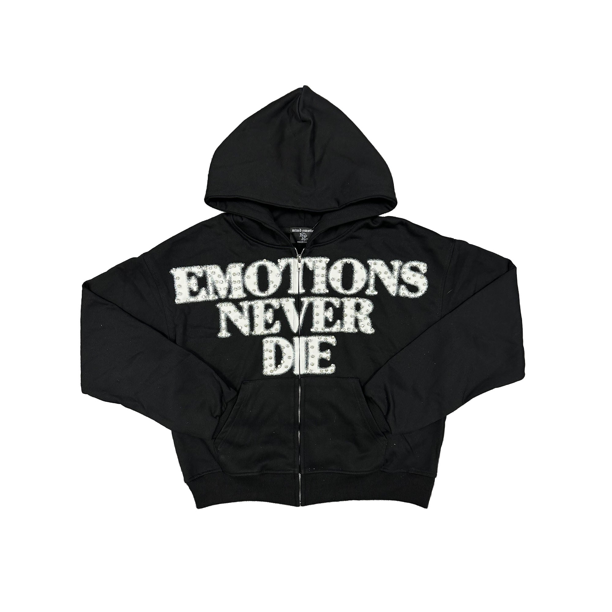 Black ‘End’ Rhinestone hoodie