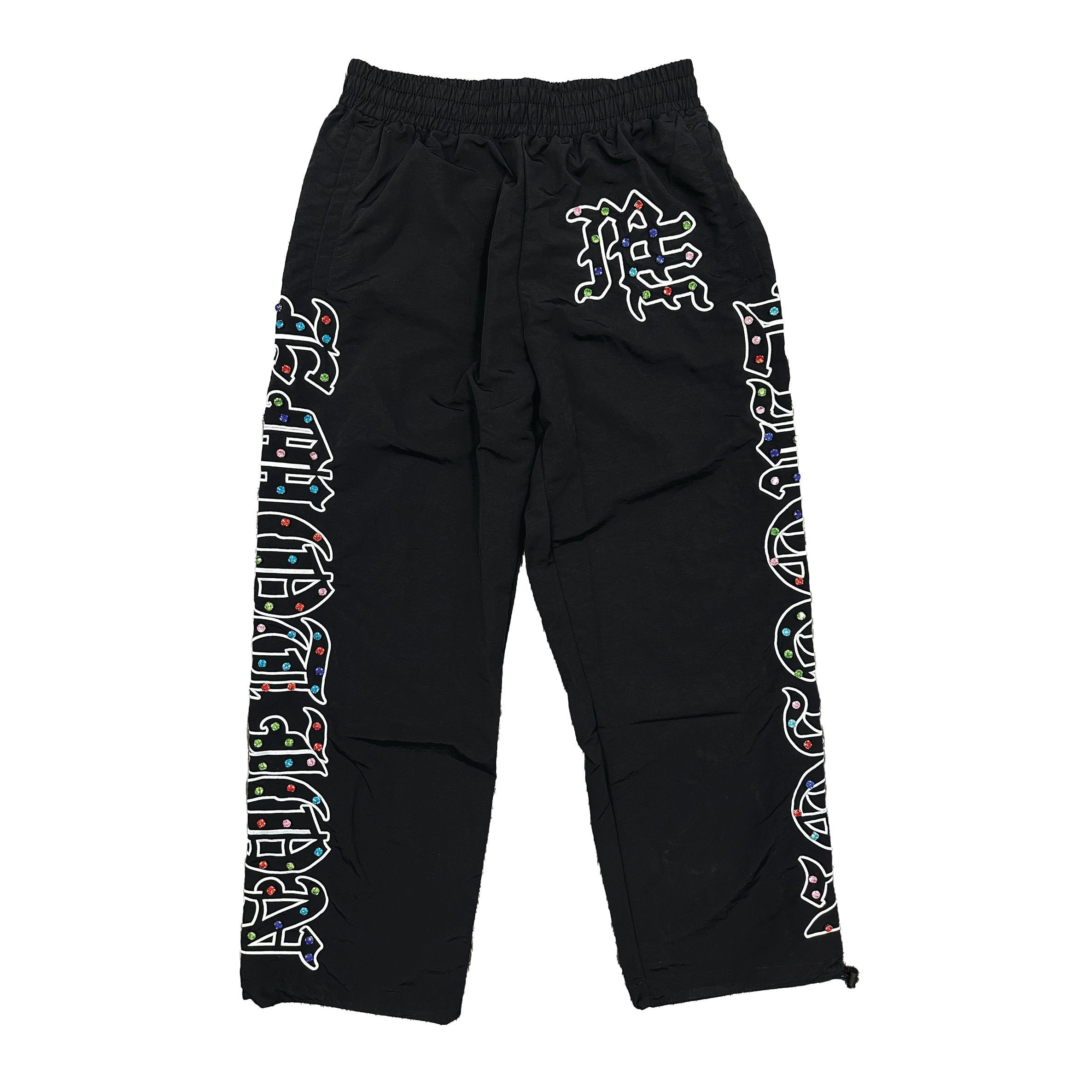 “ME” rhinestone Nylon Pants