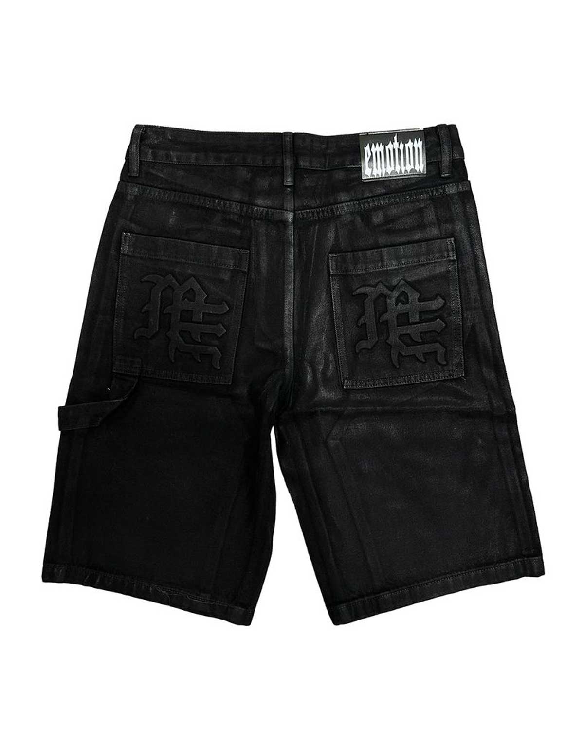 Mixed Emotions Worker Wax Shorts Black