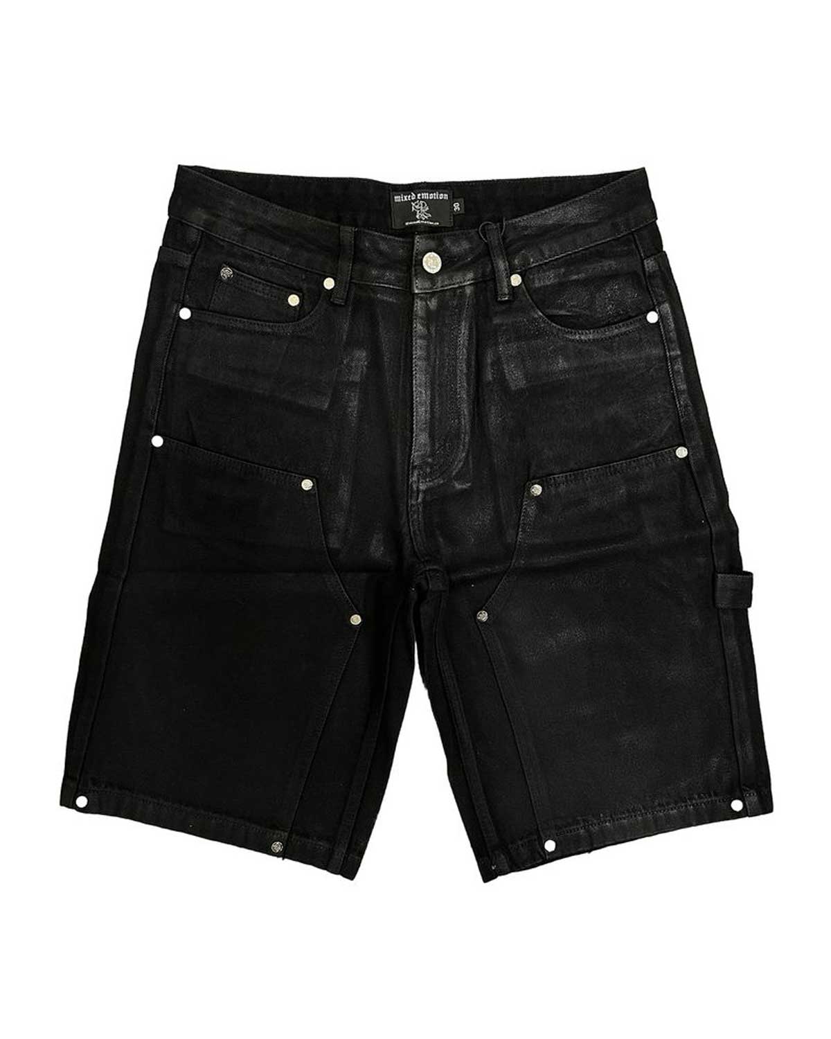 Mixed Emotions Worker Wax Shorts Black