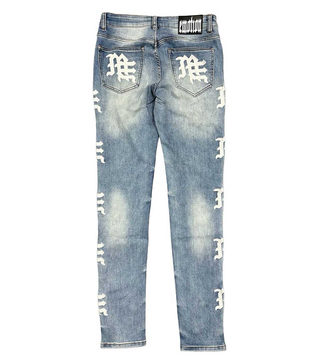 Mixed Emotions Monogram Denim Blue Wash Blue/White