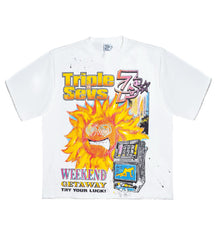 Triple Sevens Weekend Getaway Tee White